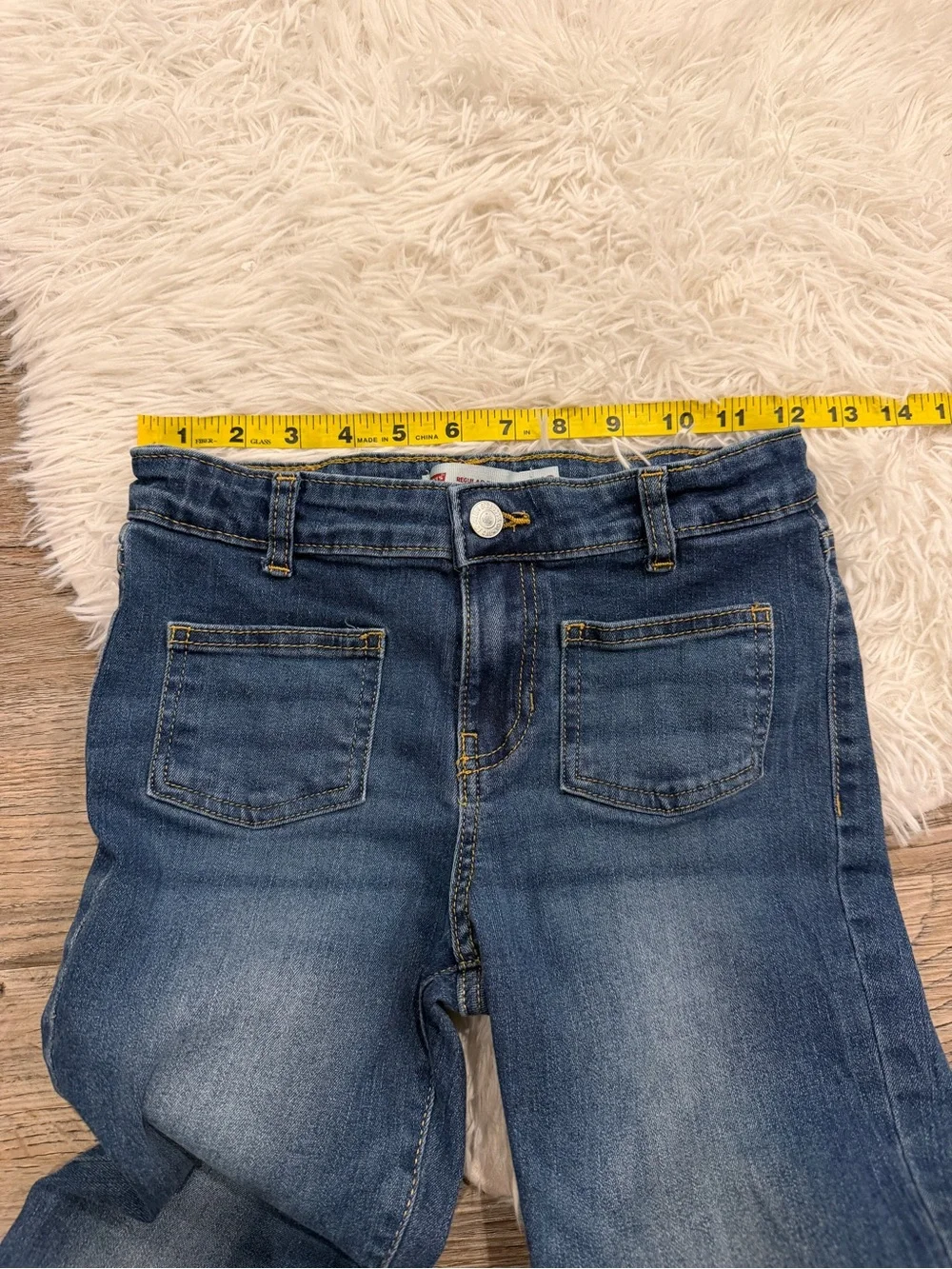 Levi’s Regular Rise Flare Patch Pocket Jeans Girls 12 Back to School